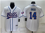 Buffalo Bills #14 Stefon Diggs White Baseball Cool Base Jersey