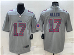 Buffalo Bills #17 Josh Allen Gray Atmosphere Fashion Limited Jersey