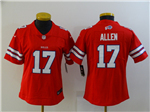 Buffalo Bills #17 Josh Allen Women's Red Alternate Vapor Limited Jersey