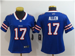 Buffalo Bills #17 Josh Allen Women's Blue Vapor Limited Jersey