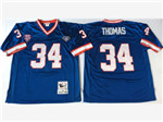 Buffalo Bills #34 Thurman Thomas 1994 Throwback Blue Jersey