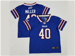 Buffalo Bills #40 Von Miller Toddler Blue Vapor Limited Jersey