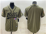 Buffalo Bills Olive Salute To Service Baseball Team Jersey