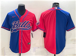 Buffalo Bills Split Blue/Red Baseball Cool Base Team Jersey