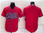 Buffalo Bills Red Baseball Cool Base Team Jersey
