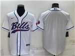 Buffalo Bills White Baseball Cool Base Team Jersey