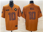 Miami Dolphins #10 Tyreek Hill 2023 Brown Salute To Service Limited Jersey