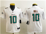 Miami Dolphins #10 Tyreek Hill Youth White Vapor Limited Jersey