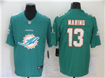Miami Dolphins #13 Dan Marino Aqua Team Big Logo Vapor Limited Jersey