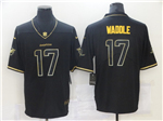 Miami Dolphins #17 Jaylen Waddle Black Gold Vapor Limited Jersey