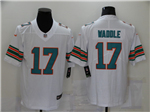Miami Dolphins #17 Jaylen Waddle Alternate White Vapor Limited Jersey