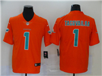 Miami Dolphins #1 Tua Tagovailoa Orange Inverted Limited Jersey