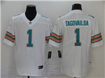 Miami Dolphins #1 Tua Tagovailoa Alternate White Vapor Limited Jersey