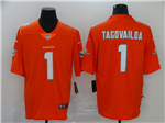 Miami Dolphins #1 Tua Tagovailoa Orange Vapor Limited Jersey