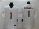 Miami Dolphins #1 Tua Tagovailoa White Vapor Limited Jersey