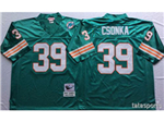Miami Dolphins #39 Larry Csonka Throwback Aqua Jersey