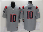 New England Patriots #10 Mac Jones 2021 Gray Inverted Limited Jersey