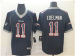 New England Patriots #11 Julian Edelman Navy Drift Fashion Limited Jersey