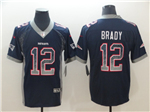 New England Patriots #12 Tom Brady Navy Drift Fashion Limited Jersey