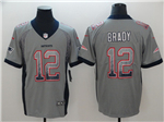 New England Patriots #12 Tom Brady Gray Drift Fashion Limited Jersey