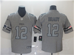New England Patriots #12 Tom Brady 2019 Gray Gridiron Gray Limited Jersey