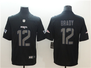 New England Patriots #12 Tom Brady Black Vapor Impact Limited Jersey