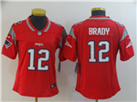 New England Patriots #12 Tom Brady Women's Red Inverted Limited Jersey