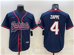 New England Patriots #4 Bailey Zappe Navy Baseball Cool Base Jersey