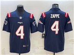 New England Patriots #4 Bailey Zappe Navy Vapor Limited Jersey