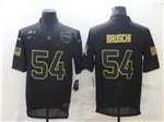 New England Patriots #54 Tedy Bruschi 2020 Black Salute To Service Limited Jersey