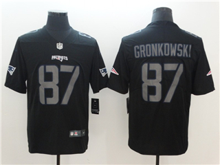 New England Patriots #87 Rob Gronkowski Black Vapor Impact Limited Jersey
