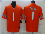 Chicago Bears #1 Justin Fields Orange Vapor Limited Jersey