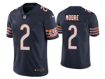 Chicago Bears #2 D.J. Moore Blue Vapor Limited Jersey
