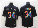 Chicago Bears #34 Walter Payton Black Rainbow Vapor Limited Jersey