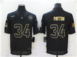 Chicago Bears #34 Walter Payton 2020 Black Salute To Service Limited Jersey