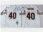 Chicago Bears #40 Gale Sayers Throwback White Jersey