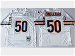 Chicago Bears #50 Mike Singletary Throwback White Jersey