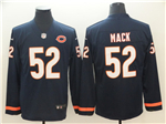 Chicago Bears #52 Khalil Mack Navy Therma Long Sleeve Jersey