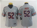 Chicago Bears #52 Khalil Mack Women's Gray Inverted Limited Jersey