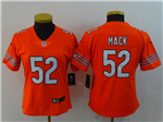 Chicago Bears #52 Khalil Mack Women's Orange Vapor Limited Jersey