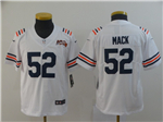 Chicago Bears #52 Khalil Mack Youth 2019 Alternate White 100th Season Classic Limited Jersey
