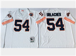 Chicago Bears #54 Brian Urlacher Throwback White Jersey with Bear Patch