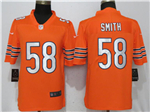 Chicago Bears #58 Roquan Smith Orange Vapor Limited Jersey
