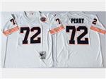 Chicago Bears #72 William Perry Throwback White Jersey with Bear Patch