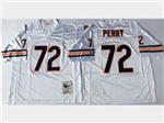 Chicago Bears #72 William Perry Throwback White Jersey
