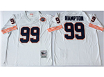 Chicago Bears #99 Dan Hampton Throwback White Jersey with Bear Patch
