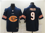 Chicago Bears #9 Nick Foles Navy Team Big Logo Vapor Limited Jersey