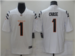 Cincinnati Bengals #1 Ja'Marr Chase 2021 White Vapor Limited Jersey