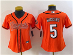 Cincinnati Bengals #5 Tee Higgins Women's Orange Baseball Jersey