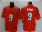Cincinnati Bengals #9 Joe Burrow 2021 Orange Vapor Limited Jersey